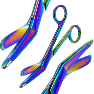 Tijeras para Vendajes LISTER de 3.5 Pulgadas, Multicolores, Arcoíris, de Acero Inoxidable, Instrumentos Quirúrgicos Manuales - Product Image 1