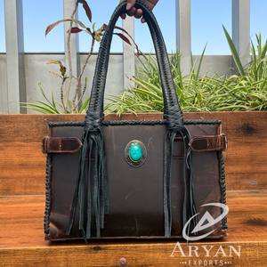 ODM OEM Nouveaux sacs fourre-tout à franges en cuir de vachette véritable de haute qualité Vente à chaud Sacs à bandoulière Sac à main de luxe élégant pour femmes - Product Image 1