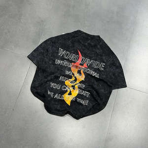 Wholesale <b>Mens</b> Solid Organic Cotton Washed T-Shirt High Quality Printed Knit Short Sleeve Casual O-Neck - Product Image 4