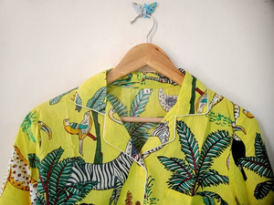 Nouvel arrivage de vêtements de nuit pour femmes Chemise et pantalon de nuit en coton imprimé multicolore Tenue de nuit pour filles Tenue de nuit Costume de nuit - Product Image 4