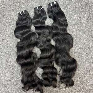 Extensiones de cabello humano al por mayor de ondas naturales de alta calidad en tipo de cabello vietnamita de trama - Product Image 4