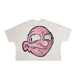 T-shirt personnalisé imprimé en coton biologique 250 GSM pour homme, coupe carrée, court et oversize, couleur blanche, impression DTF, hauts carrés - Product Image 6