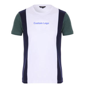 Camiseta de Cuello Redondo para Hombre, Manga Corta, Bloques de Color, Spandex/Poliéster, con Estampado de Letras, Informal, de Secado Rápido - Product Image 3