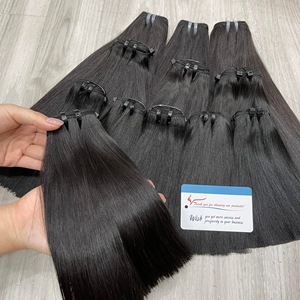 Bonestraight Vietnam Virgen Cutícula intacta Remy Hair Bundle Extensiones de cabello humano crudo de trama dibujada doble de vendedores Nuevo producto - Product Image 4