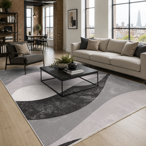 Tapis lavable géométrique en chenille RW7073 Polygon Slate de Rug Weavers, vente en gros, dropshipping, 10 tailles - Product Image 3