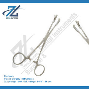 D'ASSUMPCAO Marcador de Estiramiento Facial de Acero Inoxidable Instrumentos Quirúrgicos Dentales 3x2 Puntas con Cerradura 6-1/4 ''-16 cm de Longitud Hecho Pakistán - Product Image 2