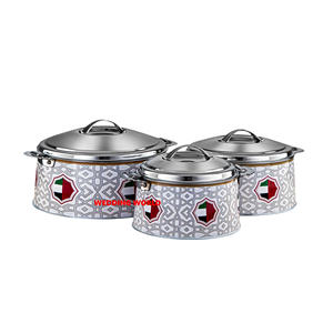 Set Of Three Metal Serving Casseroles Handmade Stylish Fancy Dinnerware <b>Table</b> Ware Classic New Wholesale Metal Food Warmer - Product Image 2
