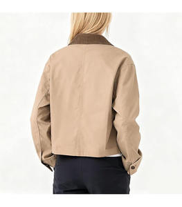 Veste d'hiver décontractée pour femme, respirante, tissée, avec coutures robustes, finition lisse, confortable pour le quotidien, col roulé uni - Product Image 2