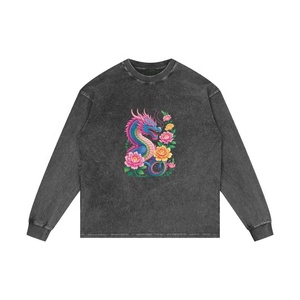 T-shirt délavé pour homme, coupe ample, style rétro, pour un look tendance - Product Image 2