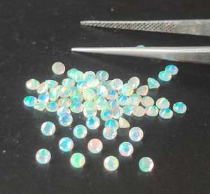 Opale d'Éthiopie naturelle multicolore, multibrillante, taille ronde facettée, 2mm-8mm, pierre précieuse de haute qualité pour la fabrication de bijoux - Product Image 2