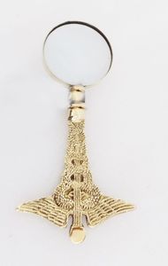 Lupa antigua con diseño de hoja Mango Lupa Diámetro Anillo de latón Lupa para uso Mesa de estudio - Product Image 3