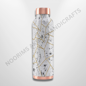 Botella de agua reutilizable de cobre ligera hecha a mano de lujo de 950ml a prueba de herrumbre a prueba de fugas de gama alta moderna impresión de moda tapa ecológica - Product Image 1