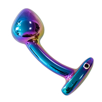 Plug anal en forme de gland, couleurs éblouissantes, alliage d'aluminium électroplaqué, 3 tailles, plug anal pour jouet sexuel BDSM et sexe anal