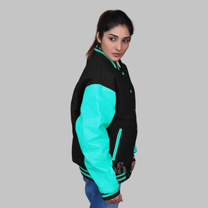 Comprar chaqueta Letterman Lana Cuero Varsity Custom Varsity Chaquetas - Product Image 3