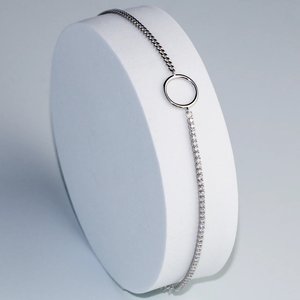 925 Sterling Silver Women's Classic Adjustable <b>Bracelet</b> <b>Rose</b> <b>Gold</b> Plated Design for Parties Weddings Anniversaries Gift - Product Image 1