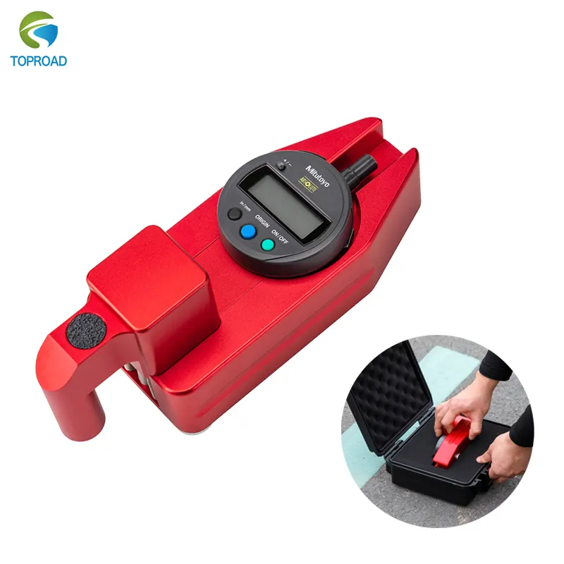 New Product High Precision Gauges Tester Device Digital Pavement Road Line Thickness Gauge Meter Detector Testing Instructions