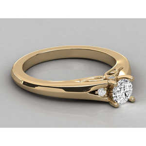 Bague solitaire en or 18 carats avec diamant brillant cultivé en laboratoire, élégante et luxueuse - Product Image 4