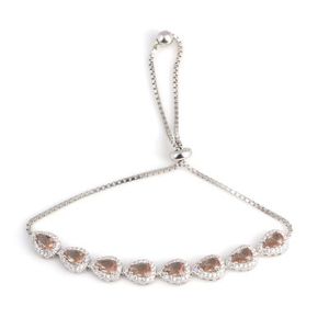 Bracelet tennis en argent sterling 925 avec zultanite en forme de goutte d'eau, accessoire de mode élégant - Product Image 1
