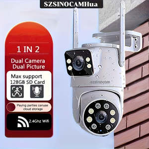 Cámara de Seguridad Inalámbrica de Doble Lente SZSINOCAM, con Giro e Inclinación, Visión Nocturna, Detección de Movimiento y Llamadas Bidireccionales para Uso en el Hogar y la Oficina - Product Image 2