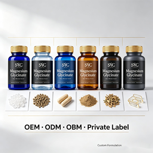 SYC <span class=keywords><strong>BIO</strong></span> Precio de Fábrica Glicinato de Magnesio, Vitamina B6, Taurina, L-Teanina, Venta al por Mayor Disponible, 90 Cápsulas, OEM ODM Marca Privada - Product Image 4
