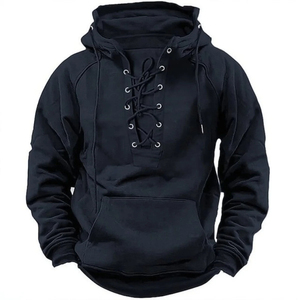 Sudadera con capucha retro informal para hombre para primavera otoño chaqueta deportiva de moda con múltiples bolsillos chaqueta deportiva de invierno para jóvenes sólido Digital - Product Image 2
