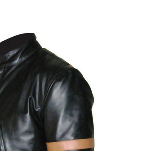 Chaqueta de piel de oveja para hombre con cuello alto estilo callejero - Product Image 5