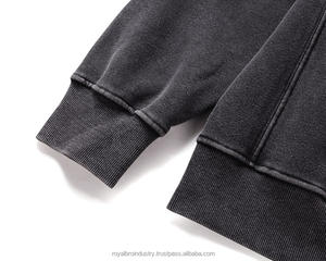 Sudadera con capucha de lana de gran tamaño para hombre, sudadera cálida de invierno desgastada lavada con sudaderas y sudaderas con estampado Digital - Product Image 6