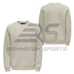 Nuevo estilo Streetwear cuello redondo acolchado sudadera logotipo personalizado con manga larga hombres de gran tamaño sudadera acolchada - Product Image 3