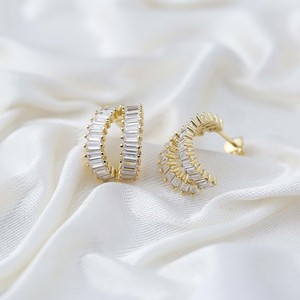 Stylish Baguette Zircon Stone Design <b>Stud</b> Earrings Turkish Handmade Wholesale 925 <b>Sterling</b> <b>Silver</b> Jewelry - Product Image 4