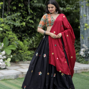 Lo último Readymade Atractivo Reyon Real Mirror Works Lehenga Choli Ropa india y pakistaní - Product Image 1