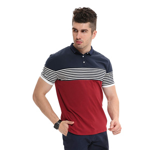 Polo décontracté personnalisé à la mode, couleur unie rayée, vente en gros et à bas prix - Product Image 6