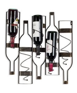 ชั้นวางไวน์เหล็กวินเทจ สไตล์อินดัสเทรียล งานโลหะ สำหรับบาร์ ห้องเก็บไวน์ แขวนผนัง - Product Image 1