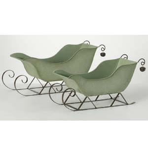 Trineo Navideño de Hierro de Color Rojo, Decoración Navideña, Porta Dulces, Trineo Navideño de Metal para Decoración de Mesa - Product Image 2