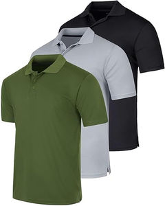 Polos de Color sólido liso Piqué en blanco poliéster bordado lavado polos cómodos transpirables de alta calidad OEM - Product Image 3