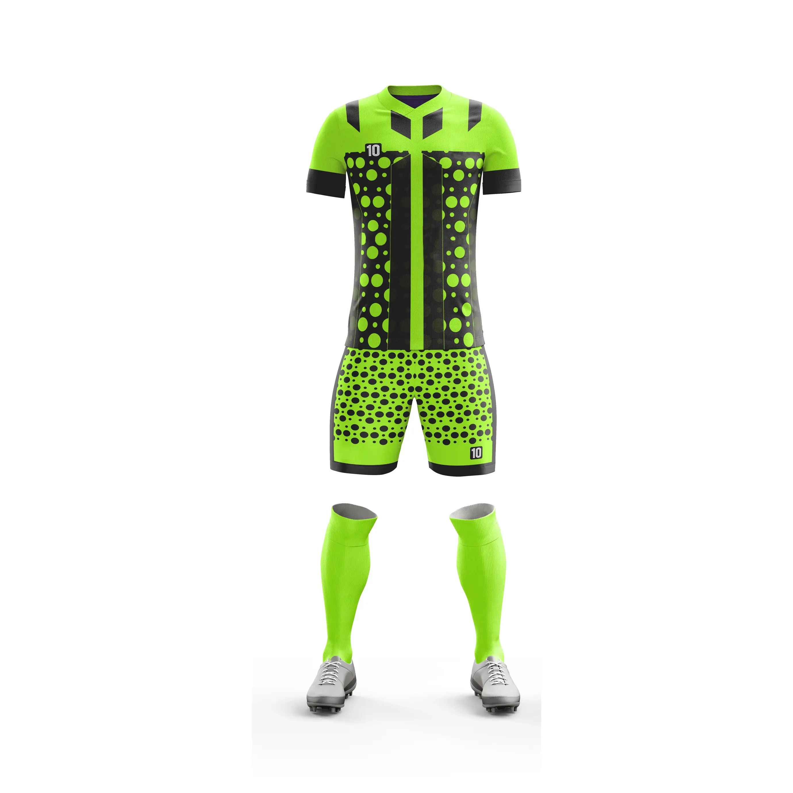 Venta al por mayor sublimación uniformes de fútbol conjunto de camisetas de fútbol 100% poliéster uniforme de fútbol precio bajo