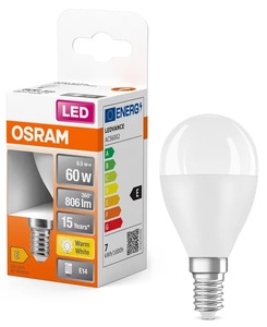 Lampadina LED Sferica Star E14 7.5W 2700K 806Lm (Osram 4058075428522) - Product Image 1