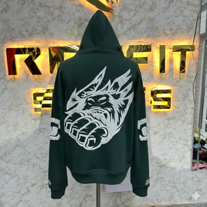 Sweat à capuche imprimé de haute qualité par le fabricant, design unique, fermeture éclair, imprimé en relief, fabriqué en usine, prix bas, sweat à capuche pour hommes, sweat à capuche pour hommes - Product Image 3