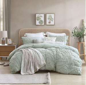 Housse de couette touffetée King Size doux microfibre coton lavé housses de couette literie ensemble de housse de couette ensemble de literie en coton lavé - Product Image 2