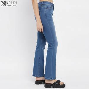 Best Article Factory Price Attractive Look <b>Women</b> <b>Jeans</b> Pant Breathable Top Selling Quick Dry Industry Trending <b>Women</b> Flared <b>Jean</b> - Product Image 6