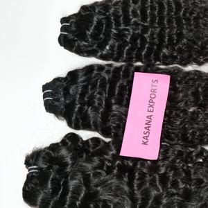 Machine indienne trame Temple vierge couleur naturelle trame de cheveux pour femmes noir cuticule aligné Double vente en gros pas cher cheveux humains - Product Image 2