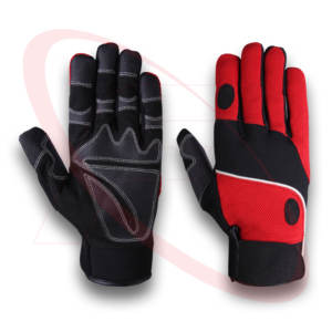 Guantes mecánico de cuero sintético de agarre de calidad mejorada de Pakistán Guantes mecánicos de la mejor calidad con PVC Grippy Palm Guantes - Product Image 1