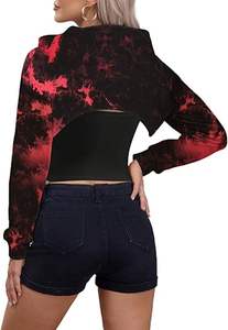 Sudadera corta con capucha personalizada para Mujer | Jersey de moda 2025 para gimnasio, ropa deportiva, Propietarios de boutiques y compradores de ropa deportiva al por mayor - Product Image 5