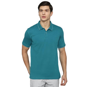 Polo pour homme à manches courtes en coton 100% respirant, motif uni décontracté, taille plus, logo brodé, fabriqué par le fabricant - Product Image 1