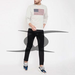 Pull unisexe personnalisé de luxe Streetwear sweat-shirt thermique broderie éponge française de haute qualité vierge col rond sweats pour hommes - Product Image 5