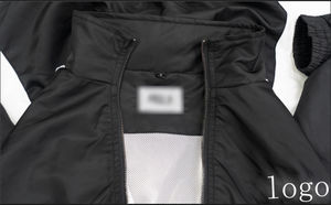Survêtements de sport en nylon à panneau personnalisé pour hommes, jogging à col montant et fermeture éclair, avec votre propre logo brodé - Product Image 6
