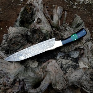 Couteau de chef en acier au carbone damassé fait à la main couteau de cuisine professionnel de style japonais outil alimentaire unique en acier inoxydable - Product Image 4