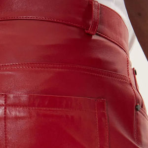 Wholesale Rate Outdoor Wear Men's Straight Leather Pant Hot <b>Sale</b> Unique Color Trendy Waterproof UV Protection Street Style - Product Image 6