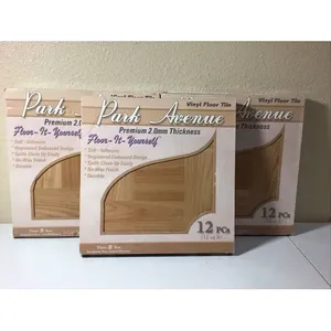 Lot de 3 carreaux de sol en vinyle de style design européen Park Avenue 12 pièces/12 pieds carrés chaque finition polie pour l'intérieur de la maison du salon - Product Image 1