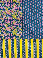 Belle main bloc imprimé 100% coton tissu matière première pour robe léger par la cour au taux d'usine fournisseur H-16