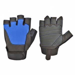 Gants de motard à demi-doigts rembourrés en gel sur mesure pour unisexe avec logo personnalisé - Product Image 2